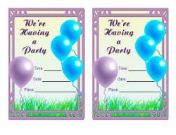 Balloon Invitation