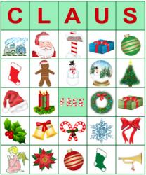 Santa Claus Bingo Game