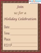Holiday Celebration Invitation