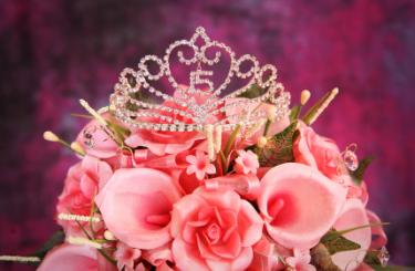 Tiara and flowers