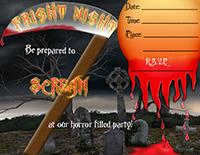 Scary Halloween Invites