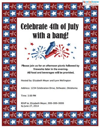 Patriotic Party Invitations