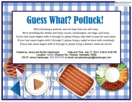 Image result for invitation potluck