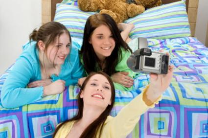 A slumber party is a great party idea.
