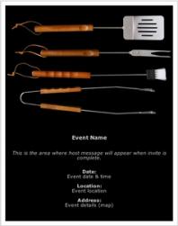 Online invitation to a barbecue
