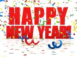 Happy new year sign