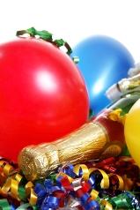 balloons and streamers