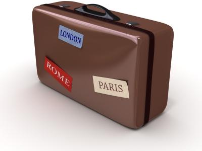brown travel case