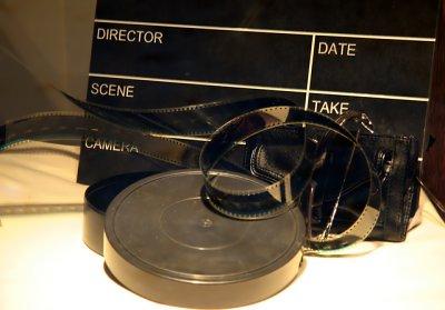 clap board and film reel