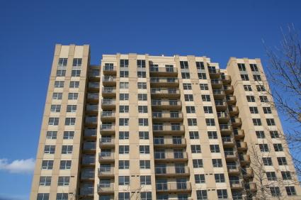 front of an apartment building
