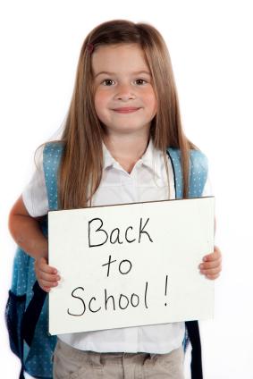 girl going back to school
