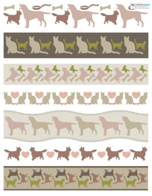 cats and dogs scrapbooking border