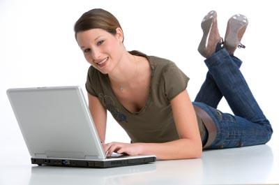 woman at computer