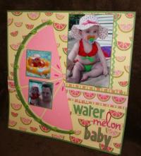 Watermelon Baby Scrapbook Layout