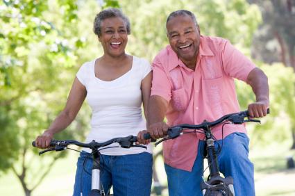 seniors with bikes