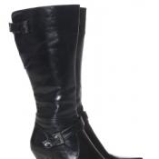 black heeled boots