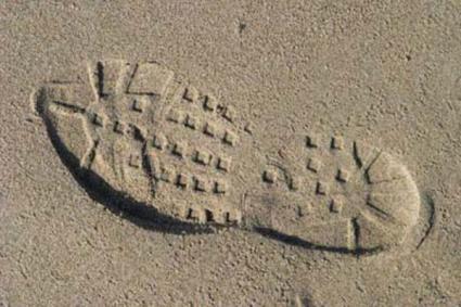 Shoes on beach