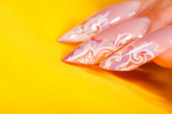 long pink nails