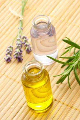 Lavender and rosemary essential oils