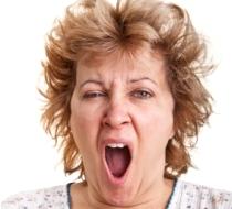 Yawning with coffee