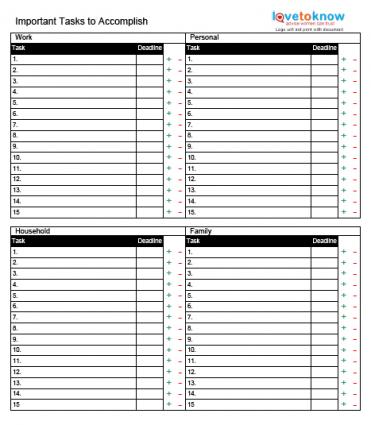 Time Management Chart Pdf