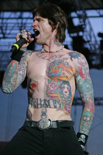 Looks like Josh Todd is well on his way to a full tattoo shirt.