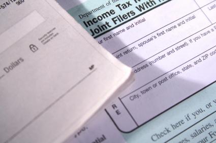 Check and tax form