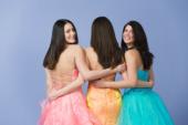 Group of girls in semi-formal dresses