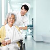 Traditional white nurse uniform
