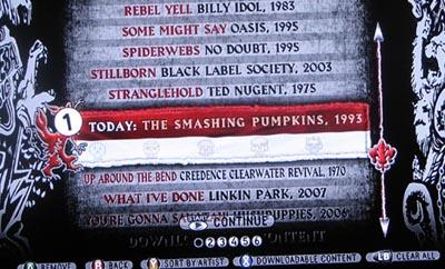 guitar hero world tour song list