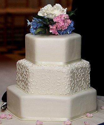 Hexagon Wedding Cake Designs Hexagon Wedding Cake Designs
