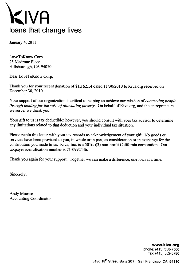 Thank You Letter For Monetary Donation Gallery - Letter Format