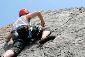 Climbing rocks