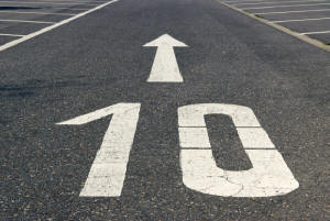 10 at the top