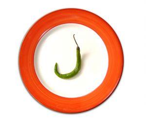 Plate with just a single bean