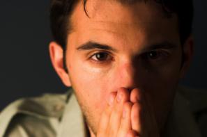 Man in tears