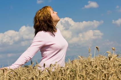 Woman in a field