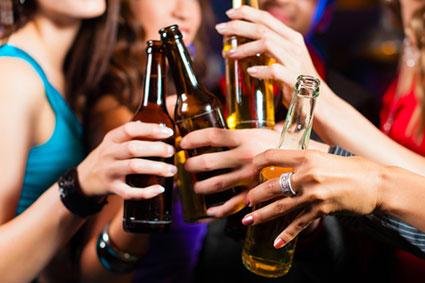 group drinking alcohol