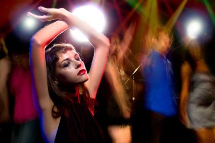 Intoxicated woman in a nightclub