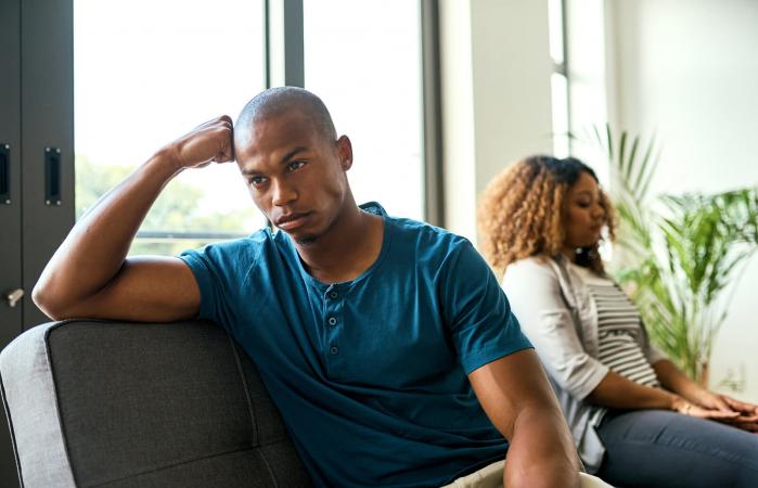 Couple upset with each other