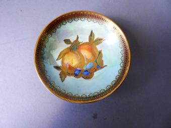 Wedgwood lustre small bowl with fruit design