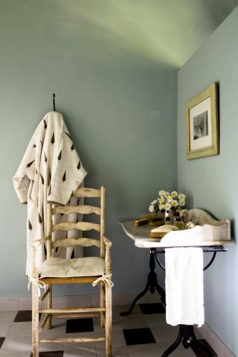 Renovated Provencal country house with an antique ladder back chair