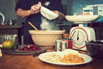 Antique scale in kitchen