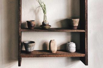 vintage farmhouse shelf