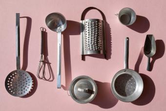 assorted vintage kitchen tools