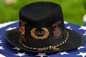 U.S. Civil War Officer's Hat with medals