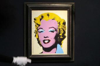 Andy Warhol portrait of Marilyn Monroe titled Lemon Marilyn