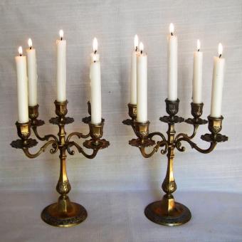 Antique French Branch Candelabras