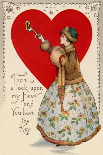 vintage Valentine's Day card circa 1930s