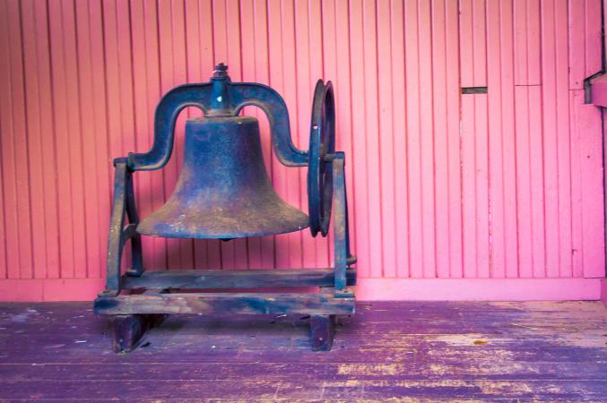 antique school bell